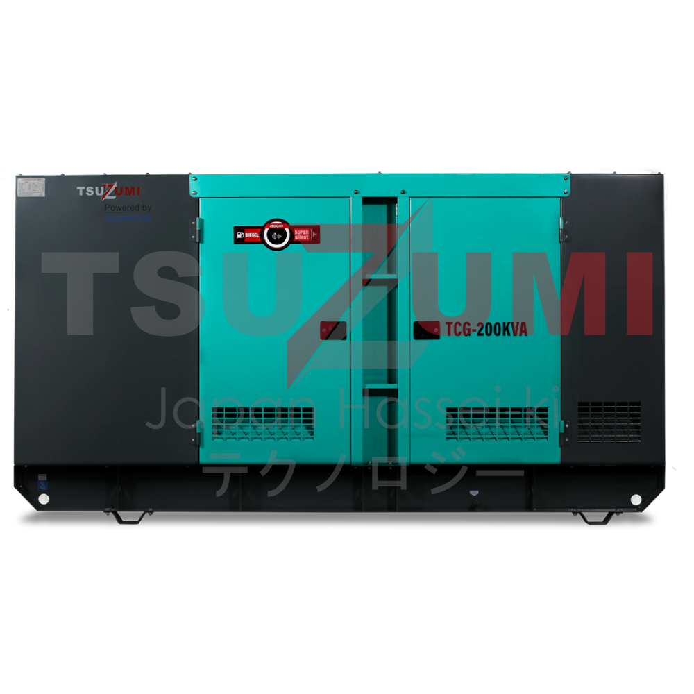 Genset Silent Diesel 200 Kva 150 Kw Tsuzumi TCG 200 KVA Engine Powered by Cummins